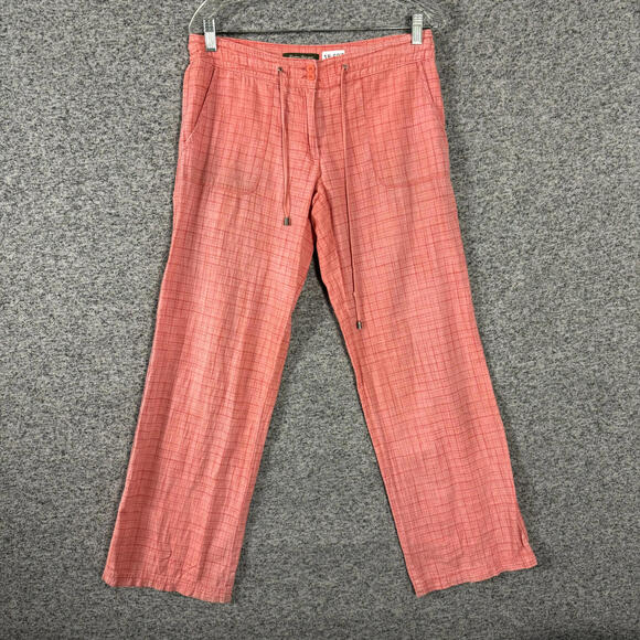 Tommy Bahama Women's Size 6 Red Linen Blend Straight Leg Drawstring Pants - Picture 1 of 11